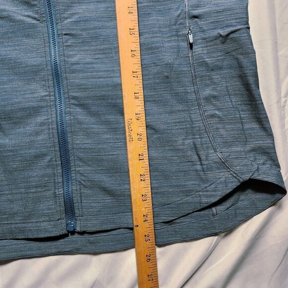 Athleta Womens Medium Racer Running Free Jacket Blue Hooded Lightweight - Picture 15 of 16